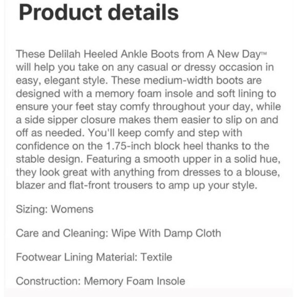A New Day Delilah Tan Booties Size 9.5 - Picture 9 of 10